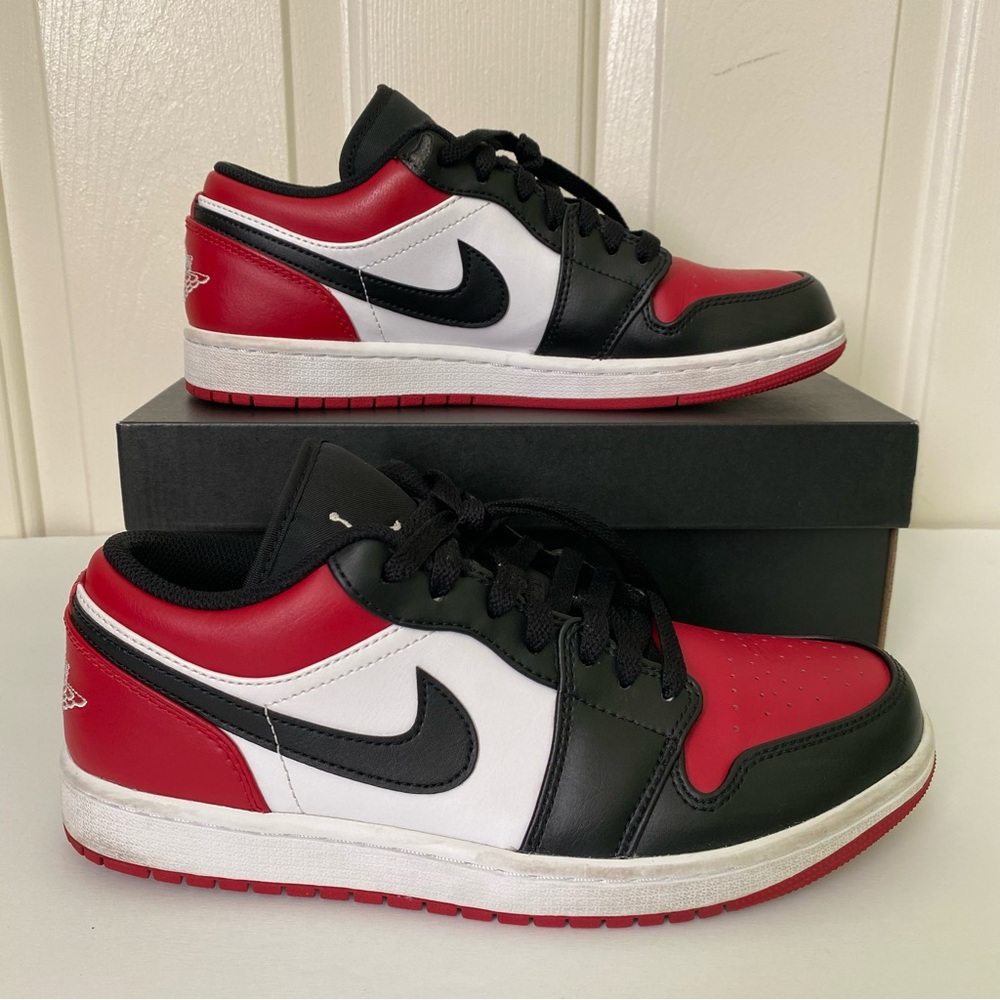 Nike Men’s Jordan 1 Low “Bred Toe” 2021 Sneaker Size 8
